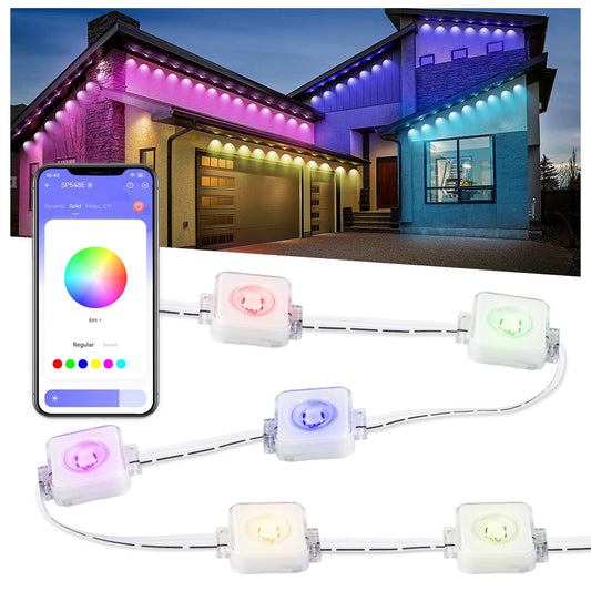 Aiopp Permanent Outdoor RGB Lights IP68 LED Eaves Festive