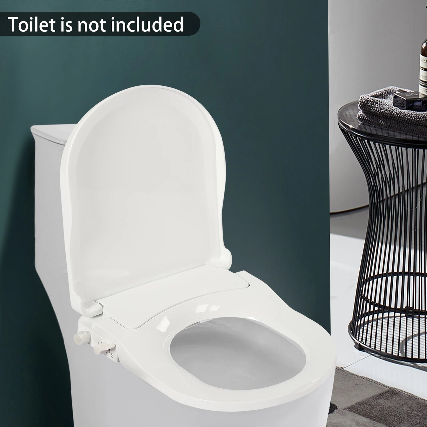 Buffer Non Electric Bidet Toilet Seat With Dual Nozzles For Elongated Toilets