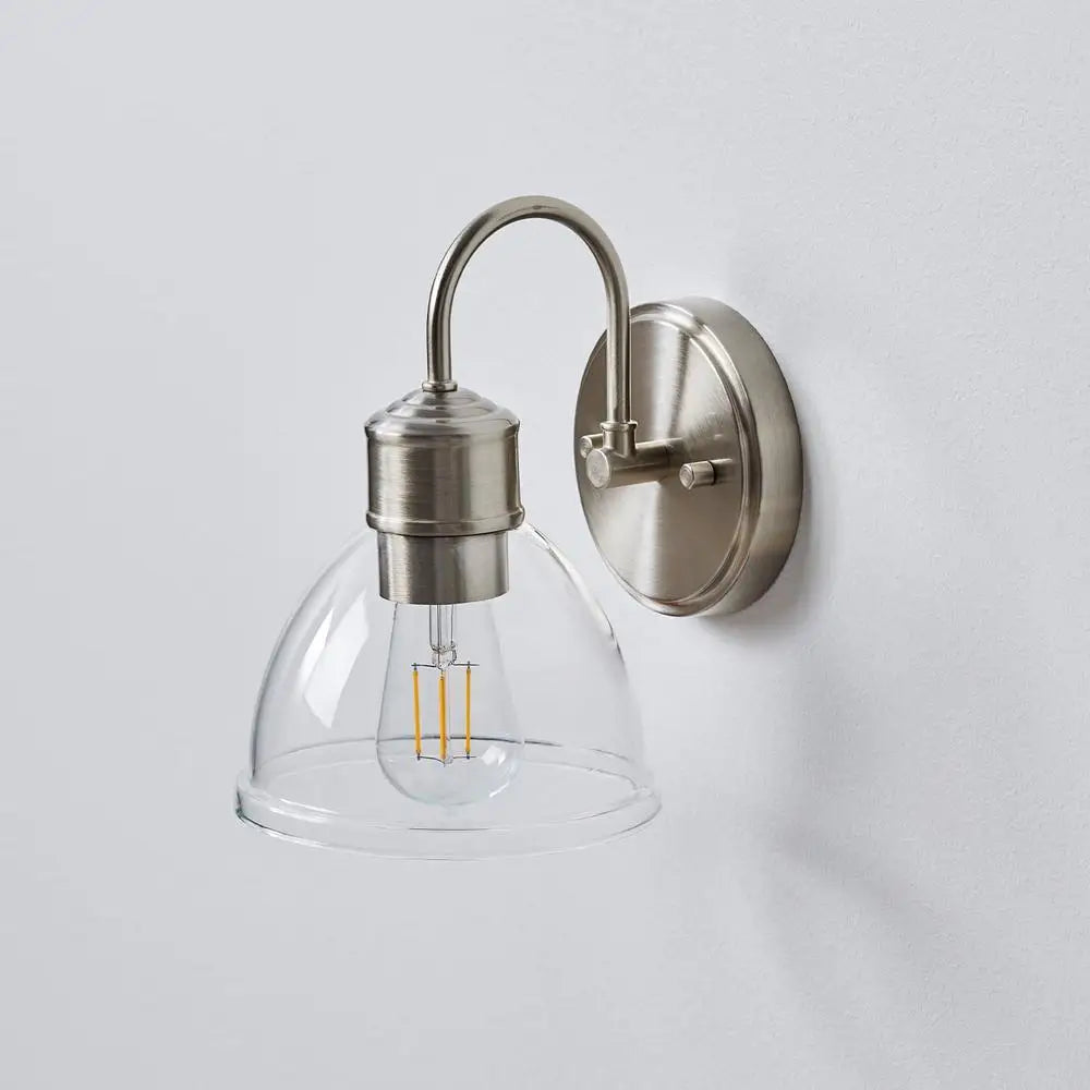 XMSJ Modern Farmhouse Glass Sconce Wall Light with LED Bulb