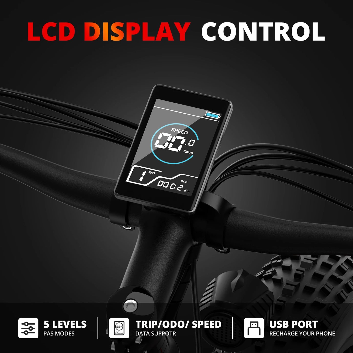 AMYET EB26 1000W Electric Mountain Bike for Adults Dual Shock