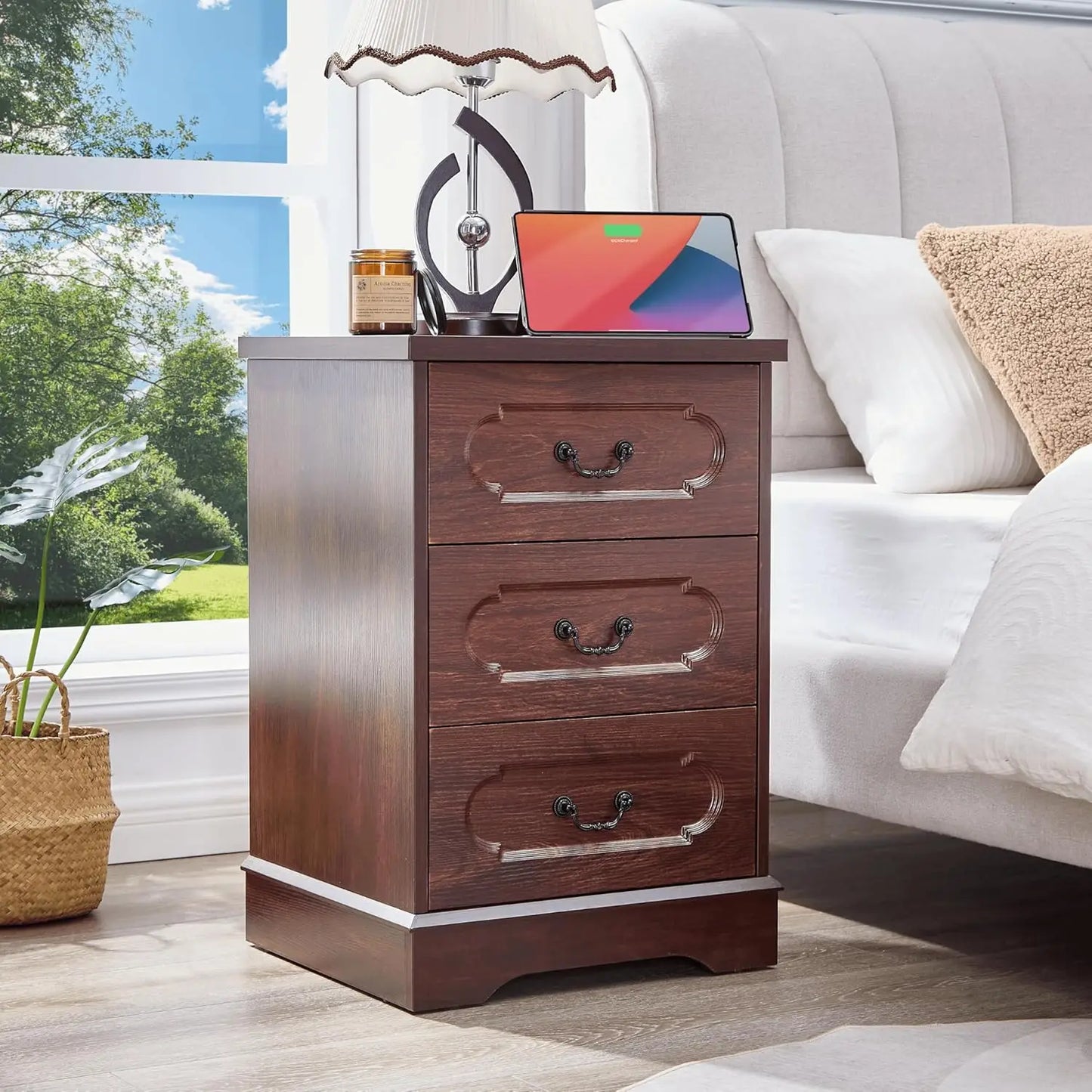 General Dresser for Bedroom Farmhouse Cherry Wood Chest of Drawers