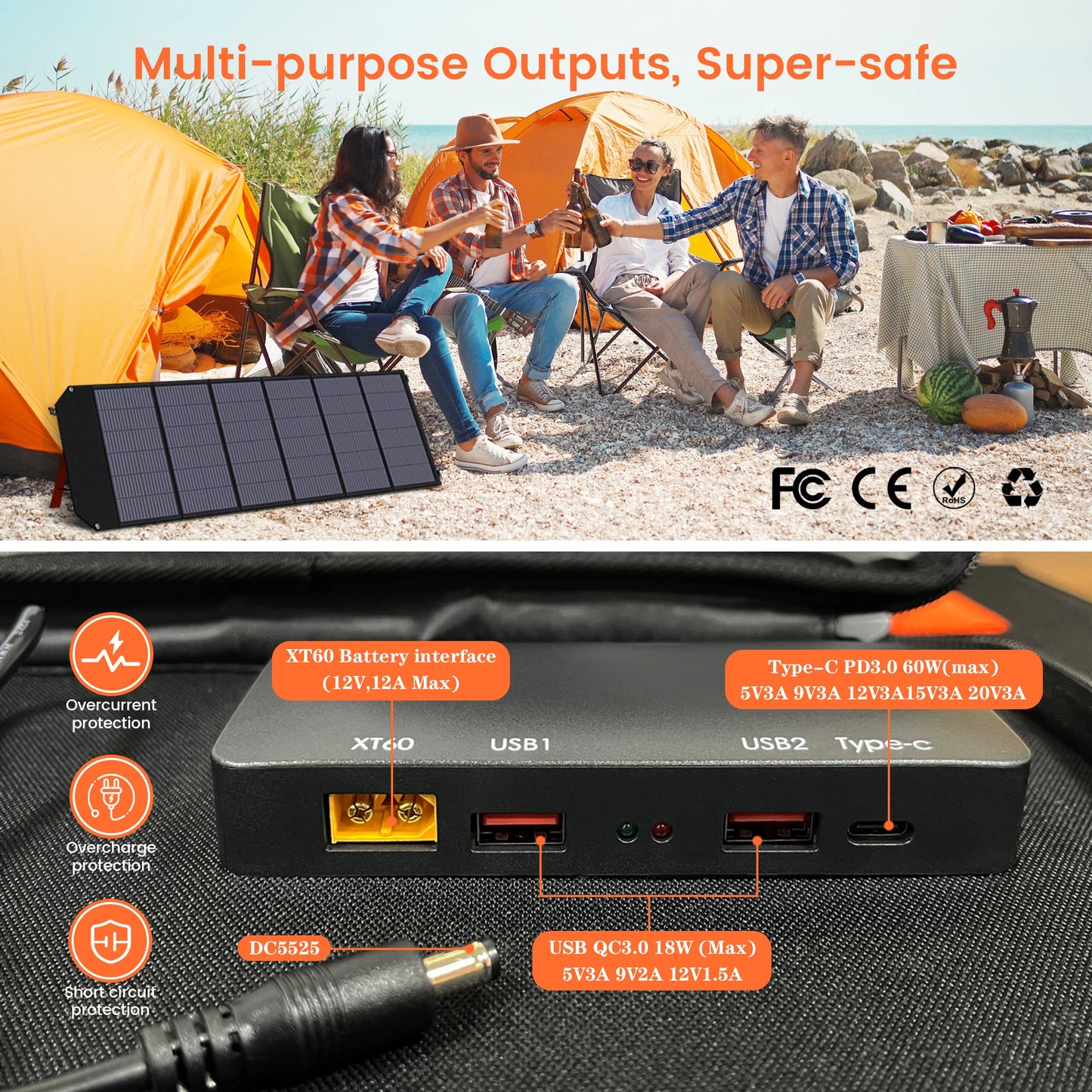 CTOLITY AP1000 Solar Generator 1800W 1024Wh LiFePO4 Portable Power Station