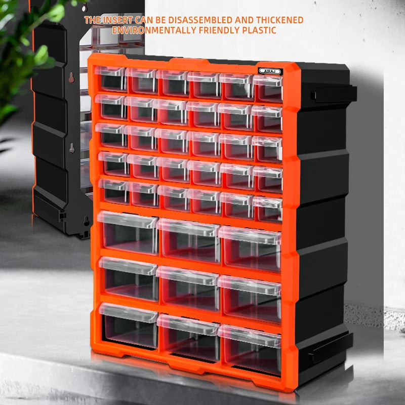 AIRAJ Multi-Grid Drawer Parts Box Wall Mounted Storage Case