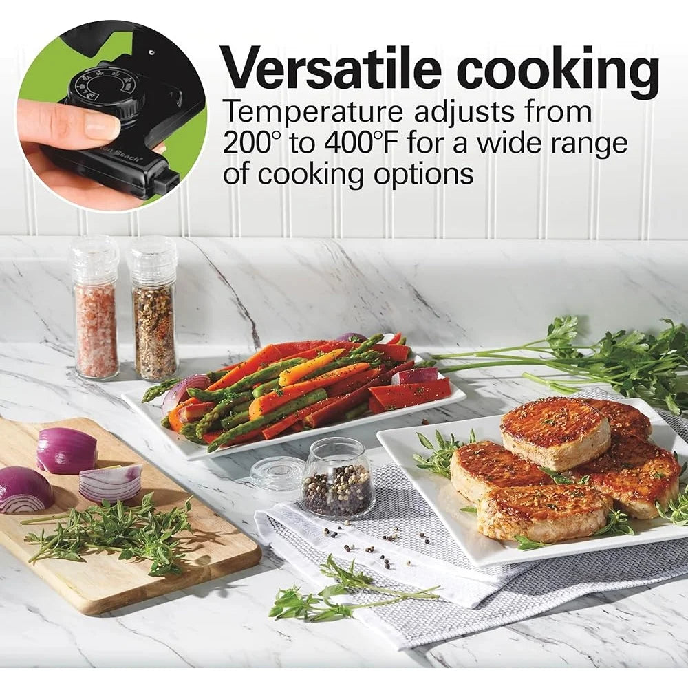 XMSJ Electric Skillet With Durathon Ceramic Nonstick Surface