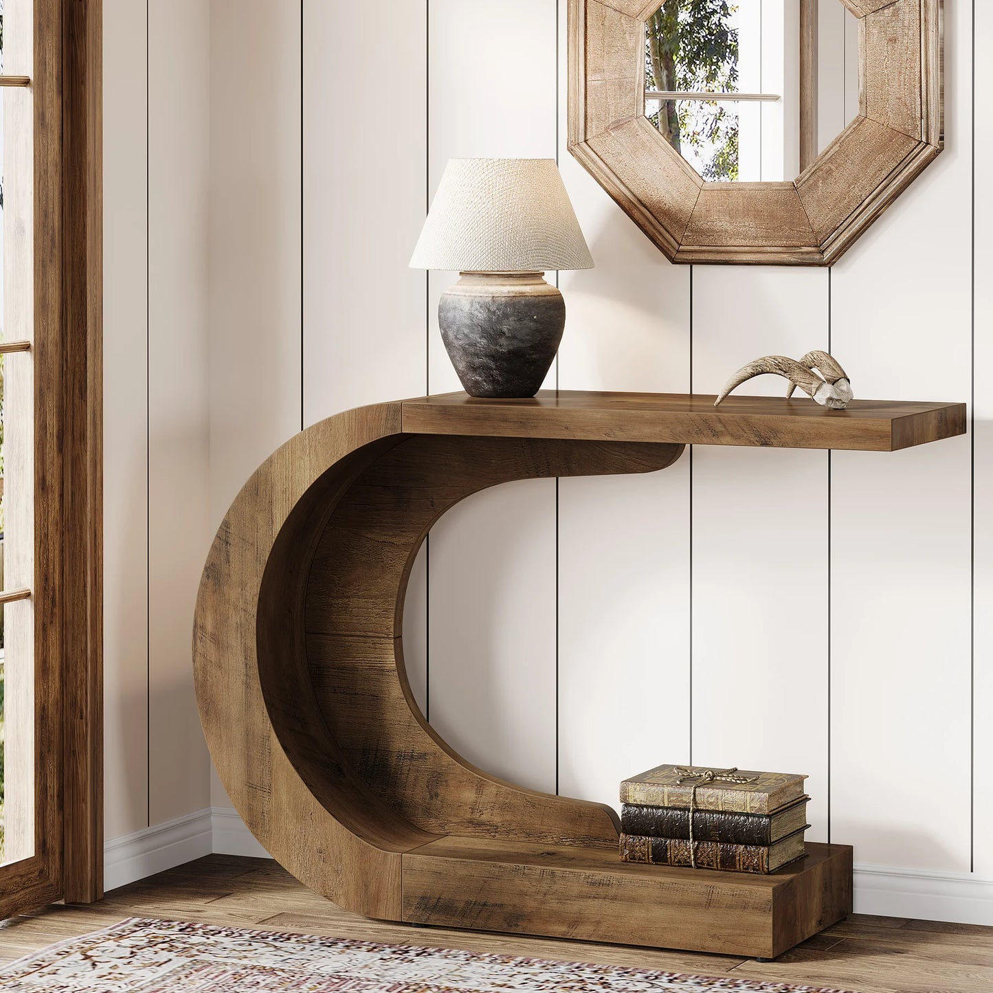 Tribesigns Mid Century Modern Console Table for Entryway Living Room