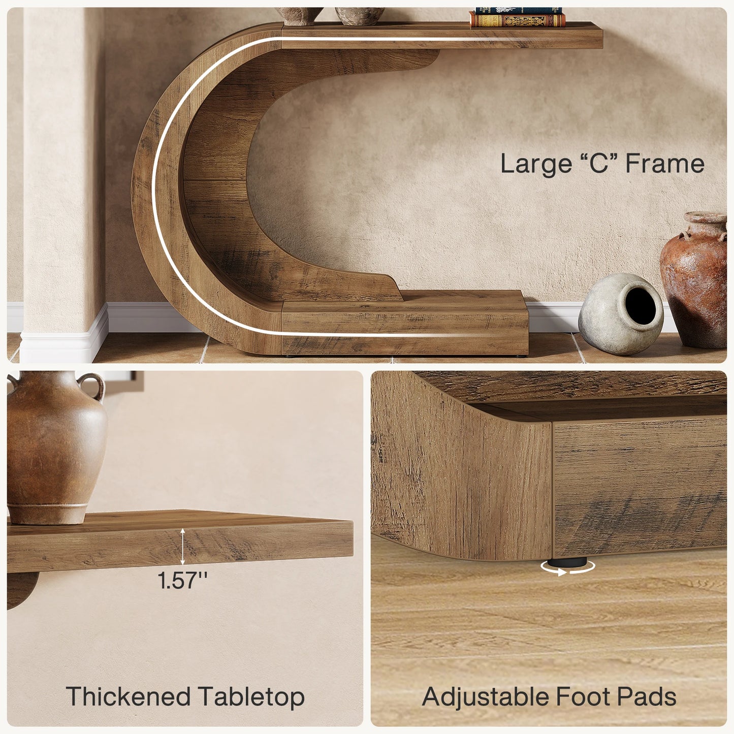 Tribesigns Mid Century Modern Console Table for Entryway Living Room