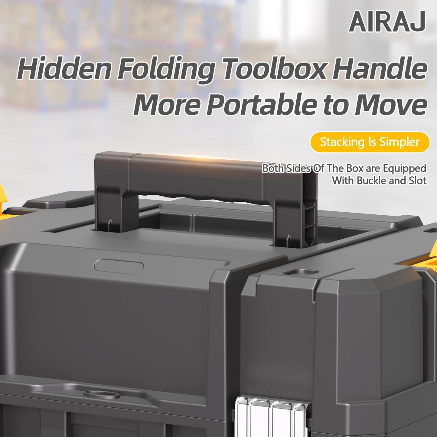 AIRAJ Stackable Tool Organizer Box With Drawer Storage