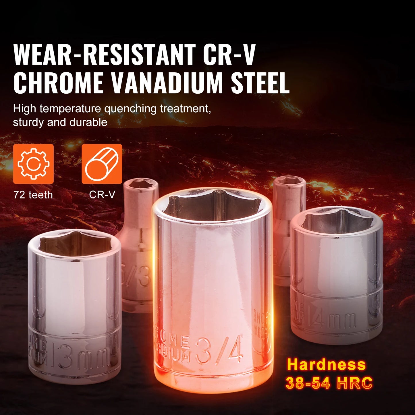 SucceBuy Mechanics Tool And Socket Set 450-Piece SAE Metric Kit