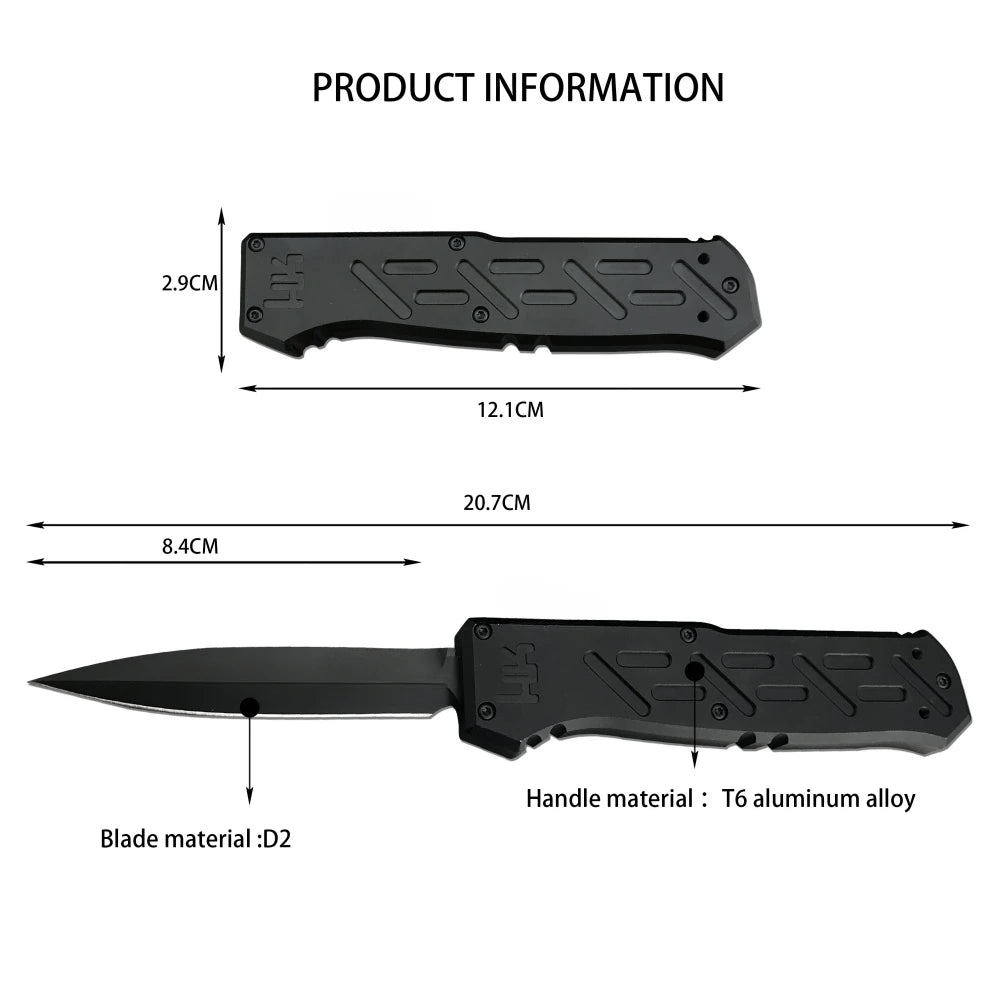 DIY Supplies Compact Camping Knife D2 Blade T6 Aluminum