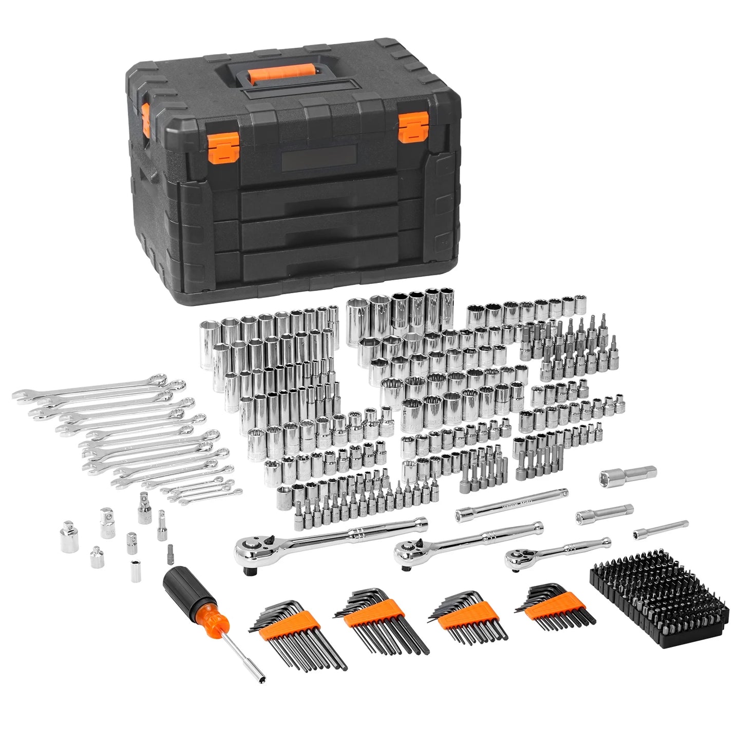 SucceBuy Mechanics Tool And Socket Set 450-Piece SAE Metric Kit