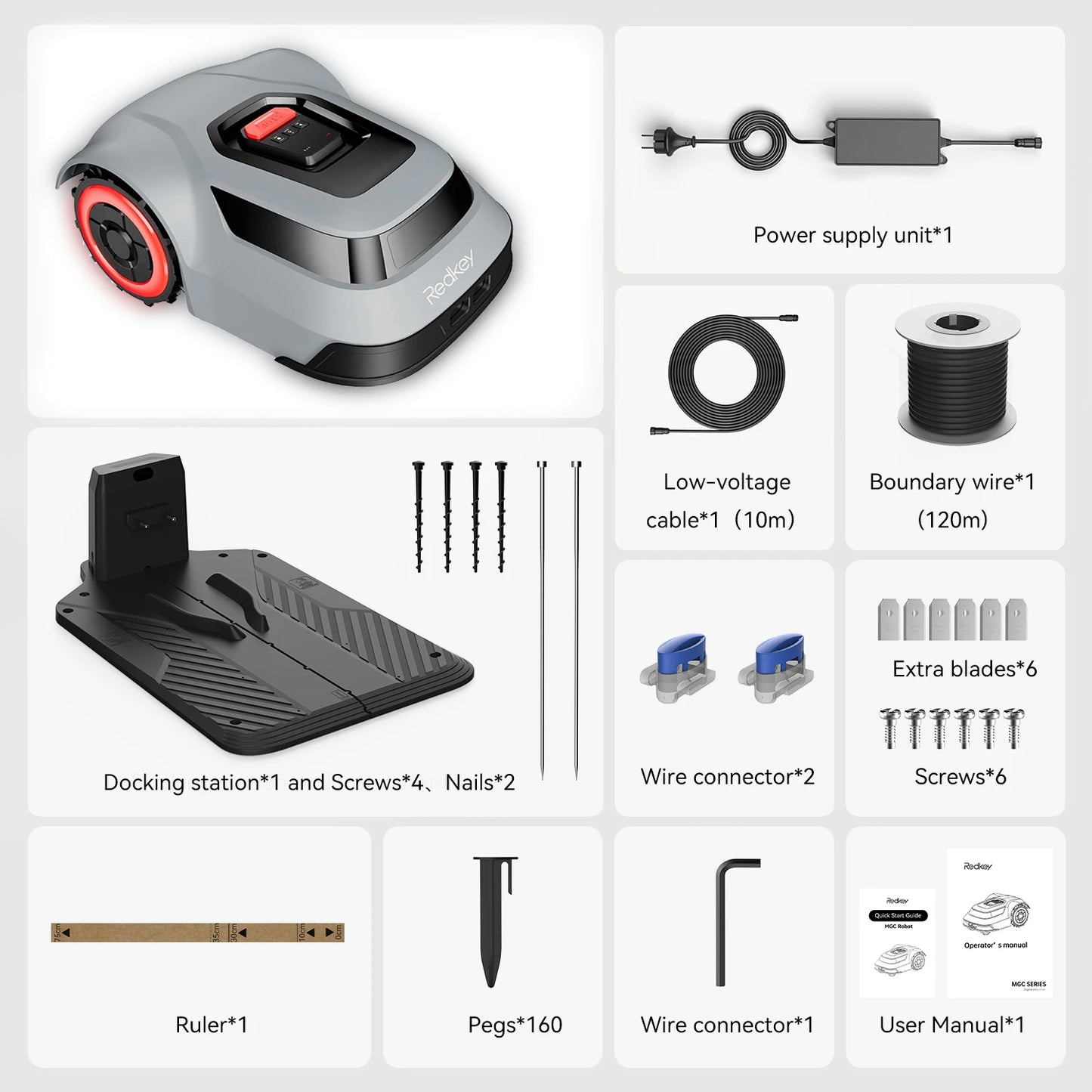 Redkey C-TOF Robotic Lawn Mower MGC800 MGC1000 with App Control