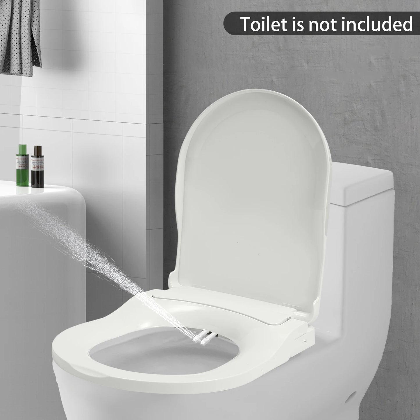 Buffer Non Electric Bidet Toilet Seat With Dual Nozzles For Elongated Toilets