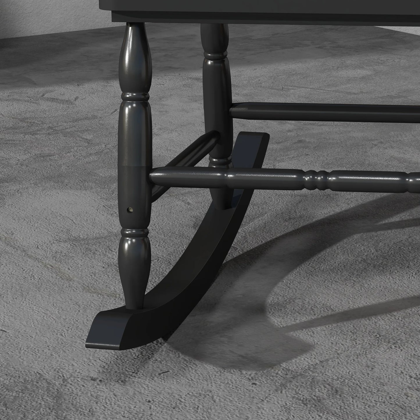 Outsunny Outdoor Wood Rocking Chair With High Back For Patio