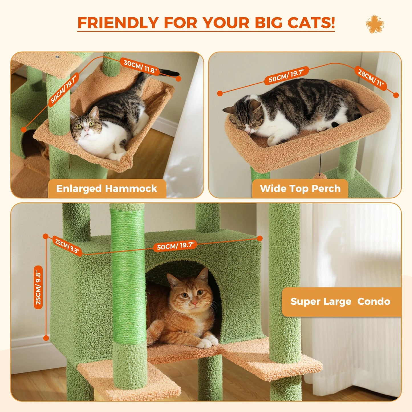 PAWZ Road Large Cat Tree For Indoor Cats Scratching Posts