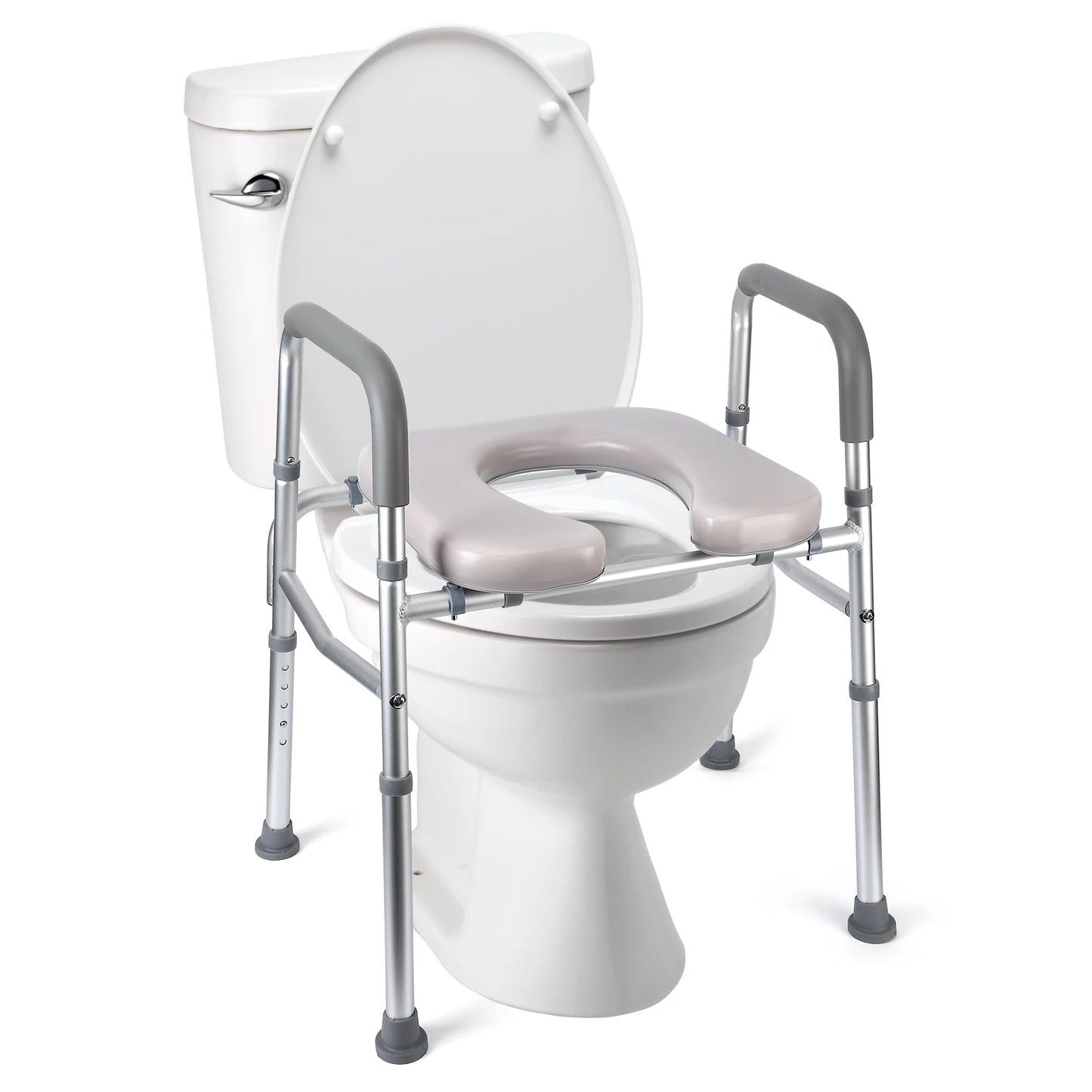 TWISTER.CK Raised Toilet Seat With Adjustable Height And Padded Support