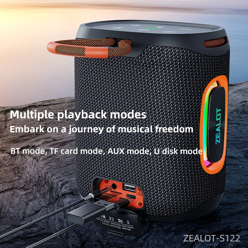 ZEALOT S122 Bluetooth Speaker IPX6 Waterproof HiFi 25W