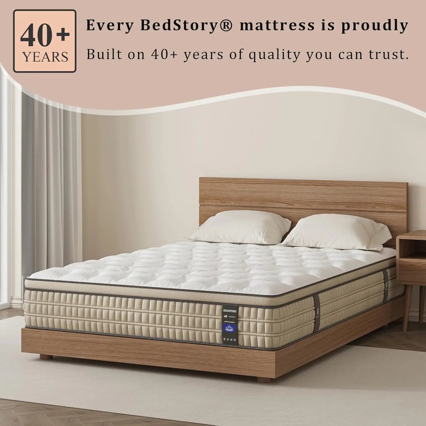 BedStory Hybrid Gel Memory Foam Mattress For Comfortable Sleep