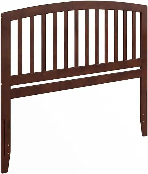 Walnut Headboard With Attachable Charger And Easy Assembly