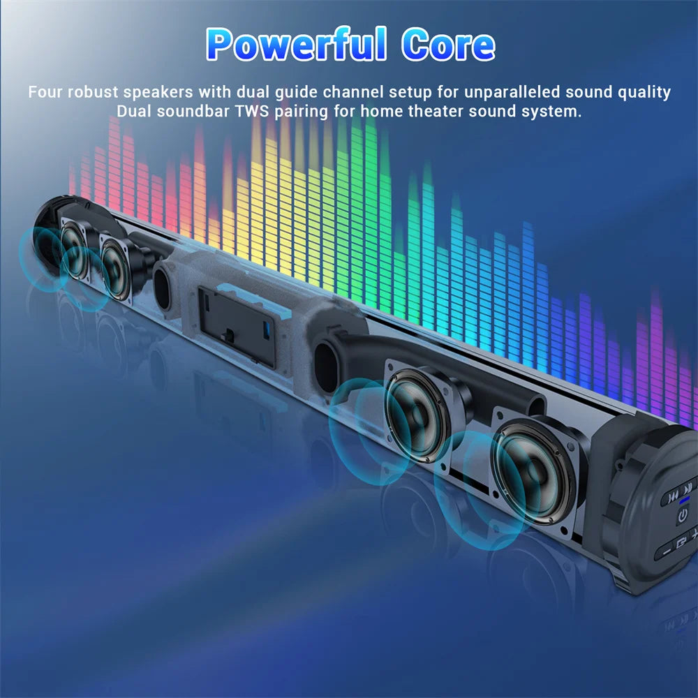 CURUK Sound Bar TV Sound System Bluetooth Speaker With Subwoofer