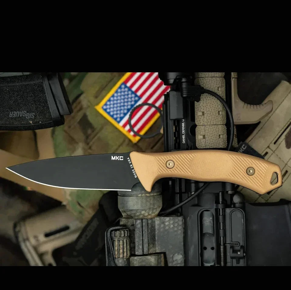 MKC Tactical TF24 Outdoor EDC Knife With Kydex Sheath Survival Tool
