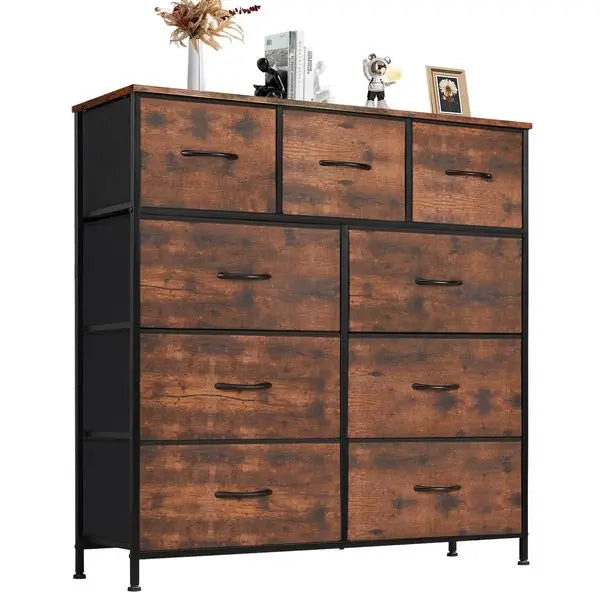 Dresser With Fabric Drawers Tall Chest Organizer Unit