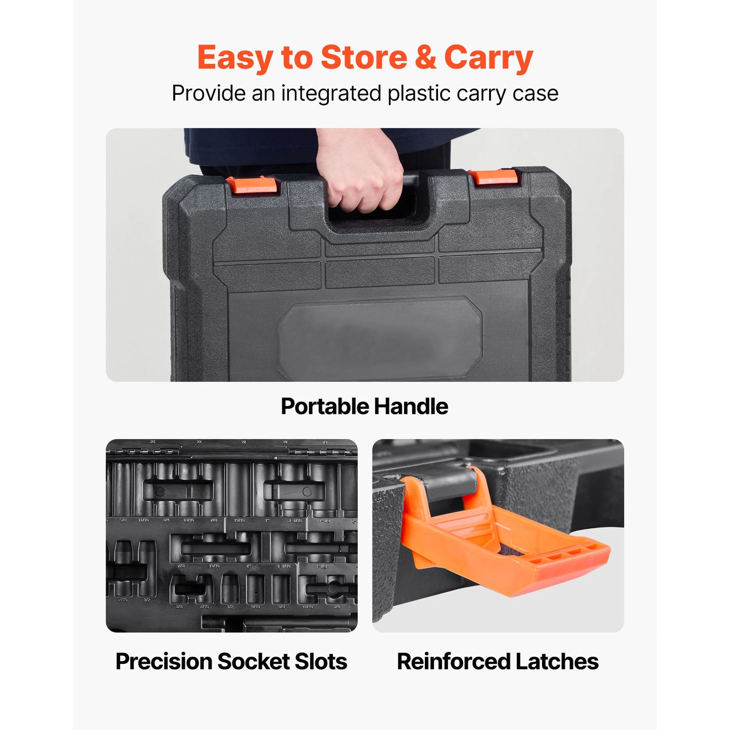 SucceBuy 65 Piece Drive Impact Socket Set CRV CrMo Alloy